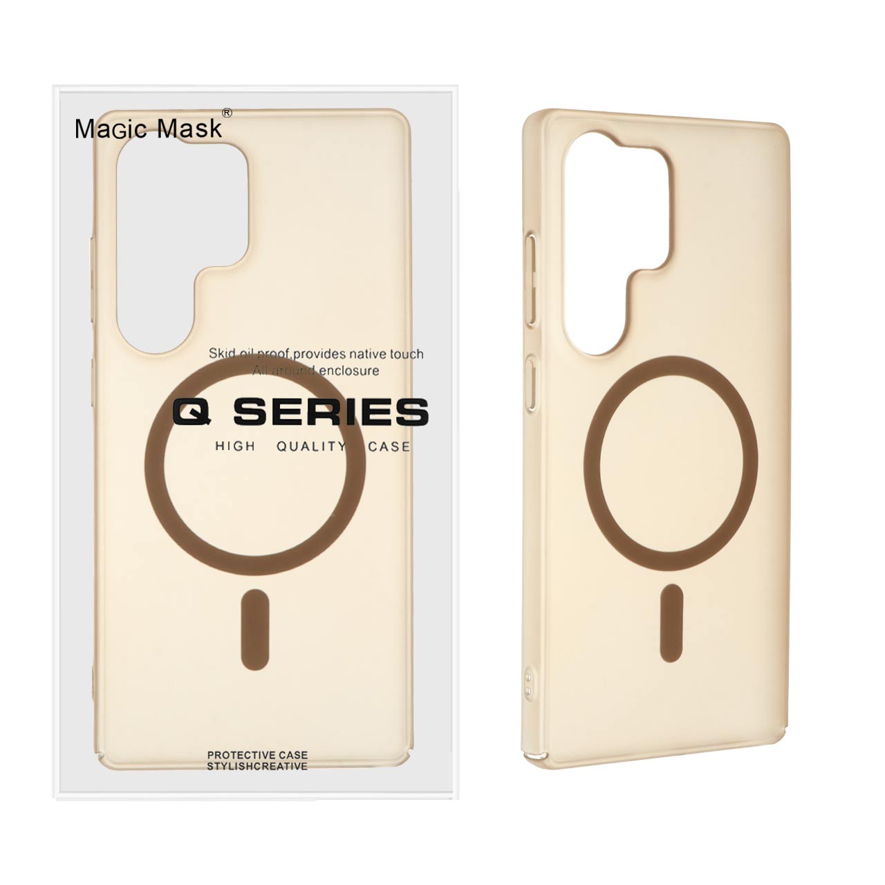 قاب اورجینال Magic Mask مات Magsafe مدل Samsung Galaxy S25 Ultra - نسکافه ای (پک دار)